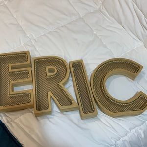 EUC 9” Planter Letters that spell ERIC